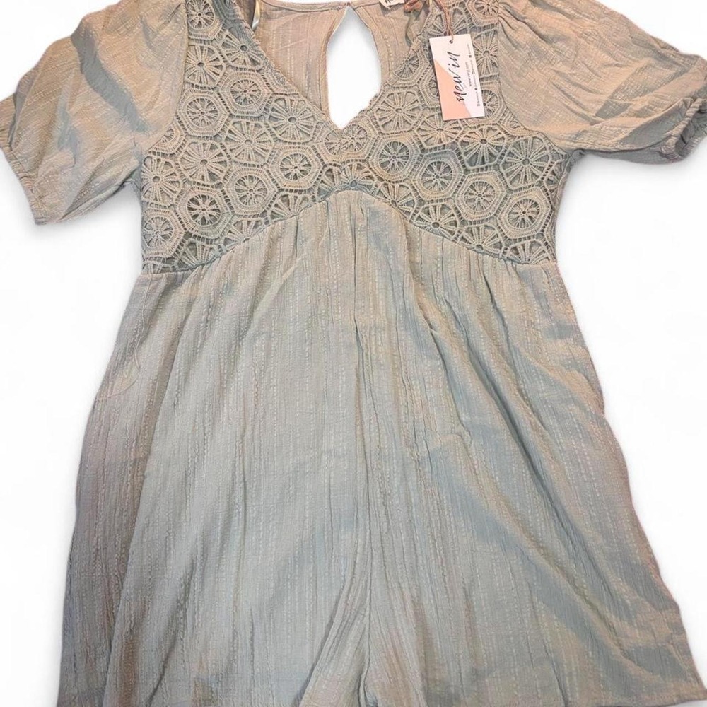 New-In Sage Green Pocketed Romper
